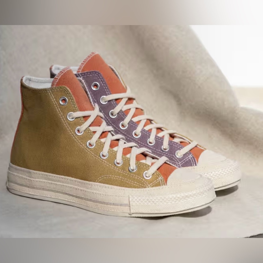 Converse High Top Sneakers in Mustard, Rust, and Mauve - Picture 3 of 12